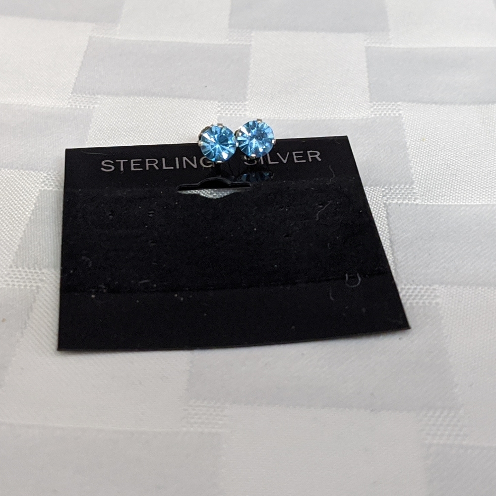 Swarovski Aquamarine Crystal Earrings
